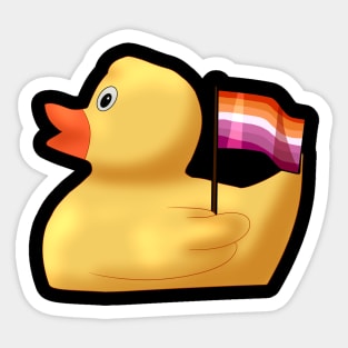 Proud Lesbian Rubber Duck Sticker